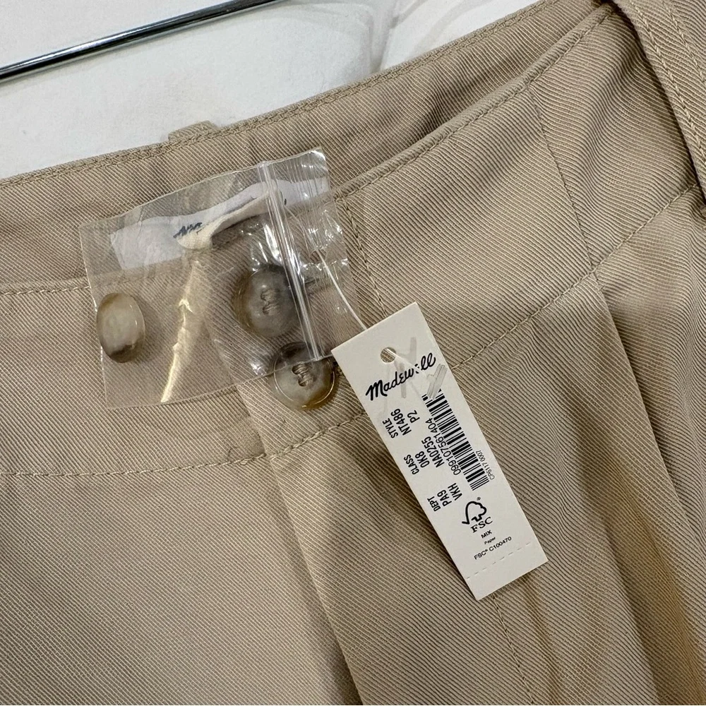 NWT Madewell The Petite Harlow Wide-Leg Pant in Drapey Twill - Picture 4 of 4